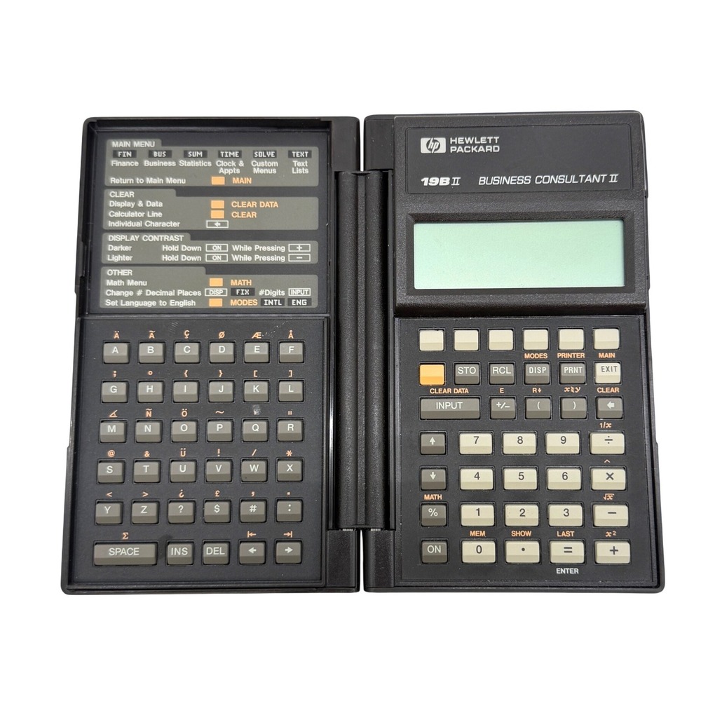 HP 19BII Business Consultant II Financial Calculator Vintage 1986 Tested Works!